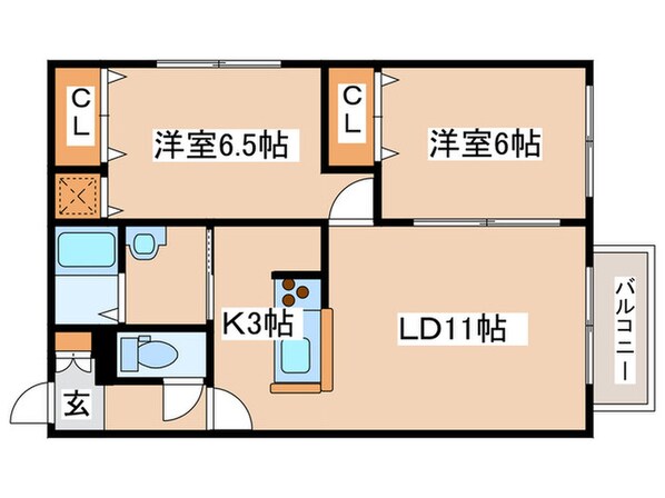 ル・ファール南円山の物件間取画像